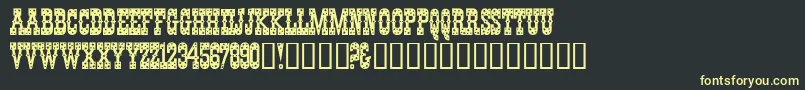 Pentagon Font – Yellow Fonts on Black Background