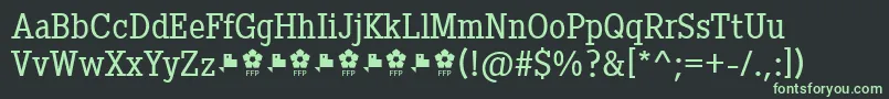 Fonte Pentay Book ffp – fontes verdes em um fundo preto