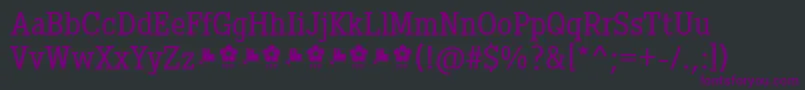 Fonte Pentay Book ffp – fontes roxas em um fundo preto