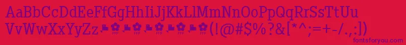 Pentay Book ffp Font – Purple Fonts on Red Background