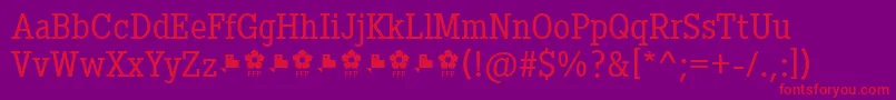 Pentay Book ffp Font – Red Fonts on Purple Background