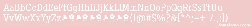 Pentay Book ffp Font – White Fonts on Pink Background