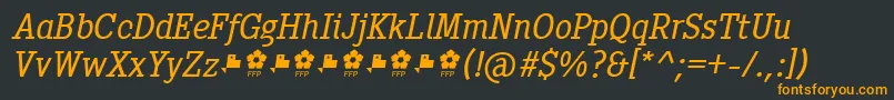 fuente Pentay Book Italic ffp – Fuentes Naranjas Sobre Fondo Negro