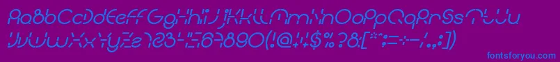 fuente PEOPLE QUARK Bold Italic – Fuentes Azules Sobre Fondo Morado