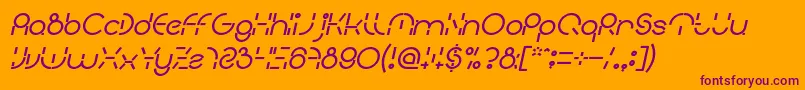 PEOPLE QUARK Bold Italic Font – Purple Fonts on Orange Background