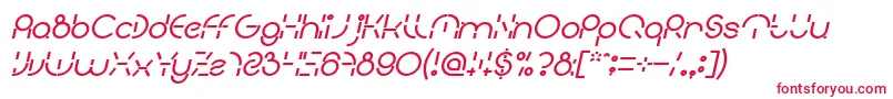 フォントPEOPLE QUARK Bold Italic – 赤い文字