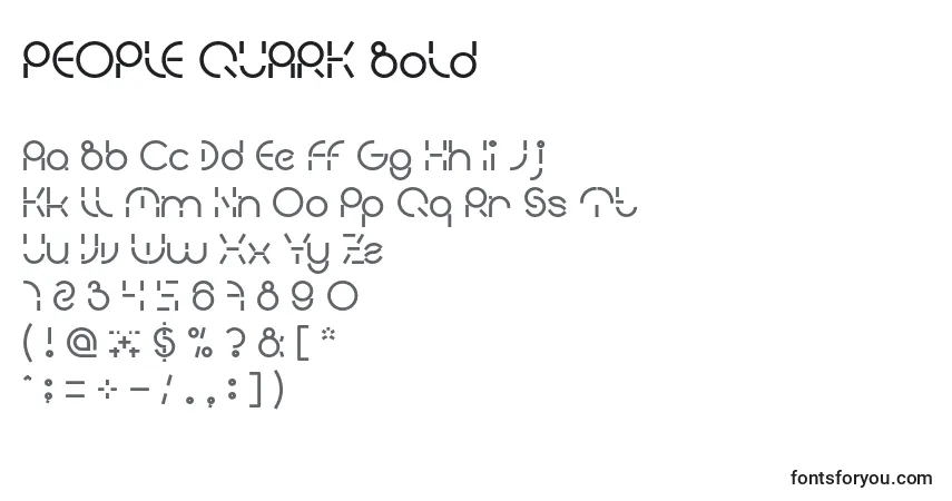 Шрифт PEOPLE QUARK Bold – алфавит, цифры, специальные символы