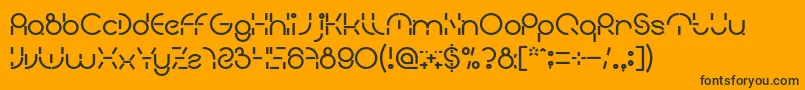 PEOPLE QUARK Bold Font – Black Fonts on Orange Background