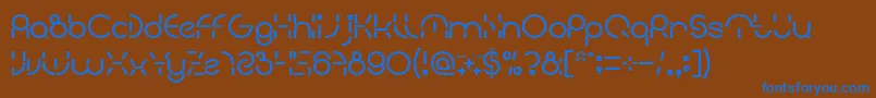 Fonte PEOPLE QUARK Bold – fontes azuis em um fundo marrom