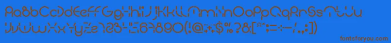 fuente PEOPLE QUARK Bold – Fuentes Marrones Sobre Fondo Azul