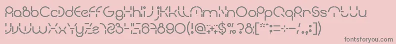 Fonte PEOPLE QUARK Bold – fontes cinzas em um fundo rosa