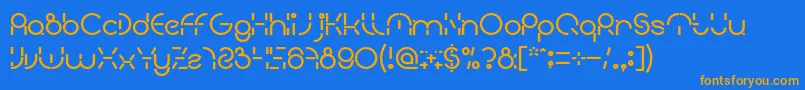 fuente PEOPLE QUARK Bold – Fuentes Naranjas Sobre Fondo Azul
