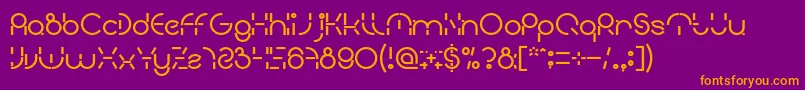 PEOPLE QUARK Bold Font – Orange Fonts on Purple Background