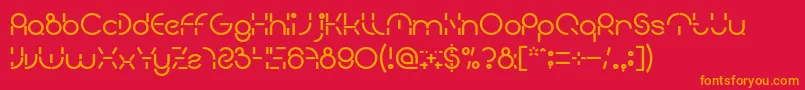 fuente PEOPLE QUARK Bold – Fuentes Naranjas Sobre Fondo Rojo