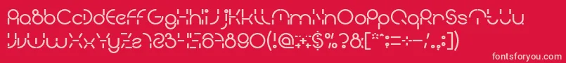 PEOPLE QUARK Bold-Schriftart – Rosa Schriften auf rotem Hintergrund