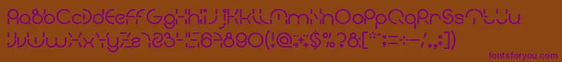 PEOPLE QUARK Bold Font – Purple Fonts on Brown Background