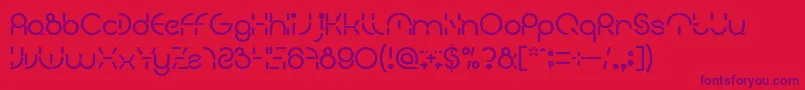 PEOPLE QUARK Bold Font – Purple Fonts on Red Background