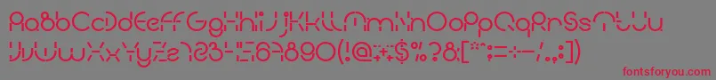 PEOPLE QUARK Bold Font – Red Fonts on Gray Background