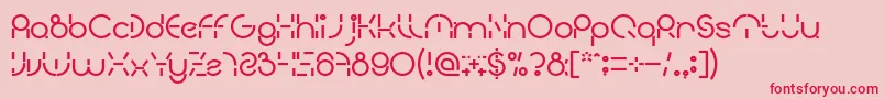 PEOPLE QUARK Bold Font – Red Fonts on Pink Background
