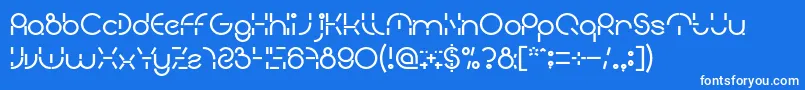 Шрифт PEOPLE QUARK Bold – белые шрифты на синем фоне