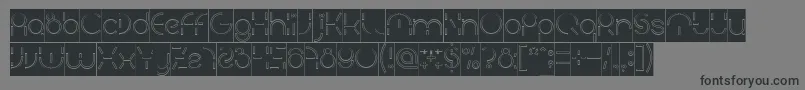 PEOPLE QUARK Hollow Inverse Font – Black Fonts on Gray Background