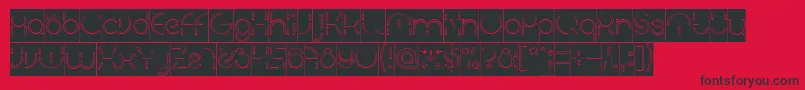 PEOPLE QUARK Hollow Inverse Font – Black Fonts on Red Background