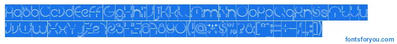 PEOPLE QUARK Hollow Inverse-Schriftart – Blaue Schriften