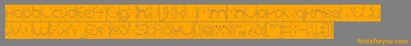 fuente PEOPLE QUARK Hollow Inverse – Fuentes Naranjas Sobre Fondo Gris