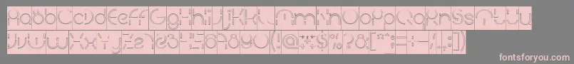 PEOPLE QUARK Hollow Inverse Font – Pink Fonts on Gray Background