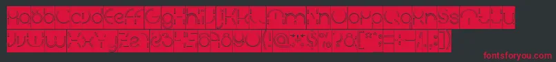 PEOPLE QUARK Hollow Inverse Font – Red Fonts on Black Background