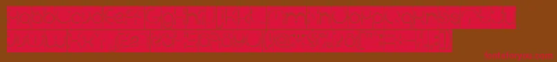 PEOPLE QUARK Hollow Inverse-Schriftart – Rote Schriften auf braunem Hintergrund