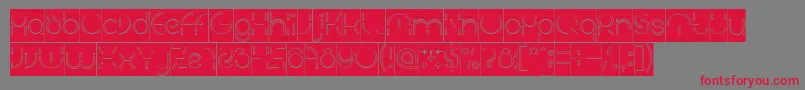 PEOPLE QUARK Hollow Inverse Font – Red Fonts on Gray Background