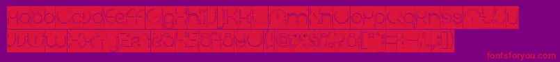 PEOPLE QUARK Hollow Inverse Font – Red Fonts on Purple Background