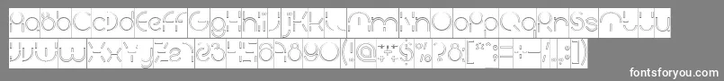 PEOPLE QUARK Hollow Inverse Font – White Fonts on Gray Background