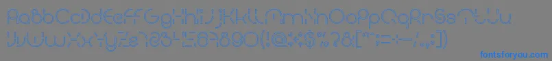 PEOPLE QUARK Hollow Font – Blue Fonts on Gray Background