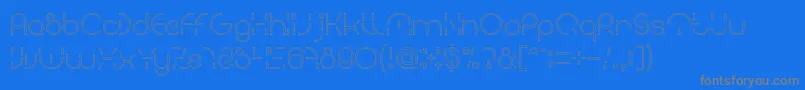 PEOPLE QUARK Hollow Font – Gray Fonts on Blue Background