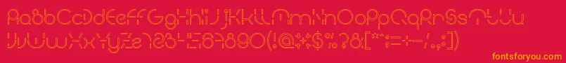 PEOPLE QUARK Hollow Font – Orange Fonts on Red Background