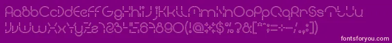 PEOPLE QUARK Hollow Font – Pink Fonts on Purple Background
