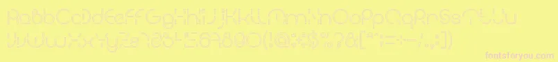 PEOPLE QUARK Hollow Font – Pink Fonts on Yellow Background