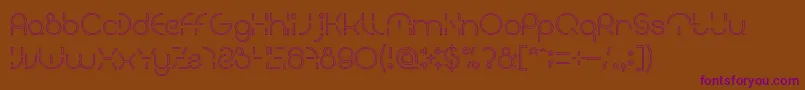 PEOPLE QUARK Hollow Font – Purple Fonts on Brown Background
