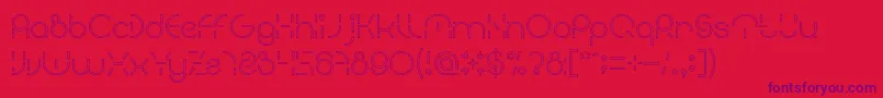 PEOPLE QUARK Hollow Font – Purple Fonts on Red Background