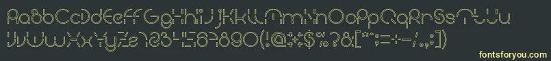 PEOPLE QUARK Hollow Font – Yellow Fonts on Black Background