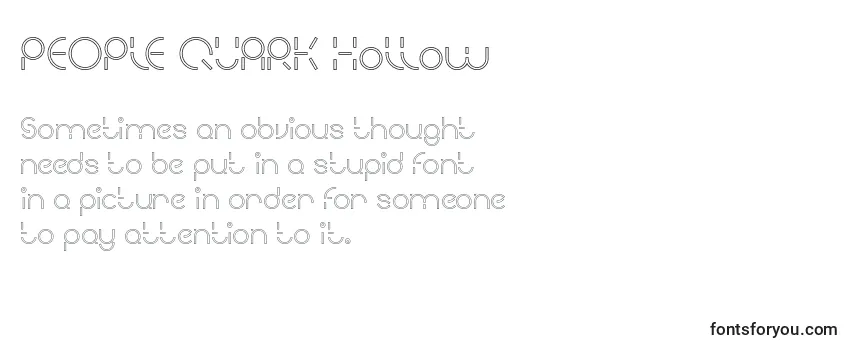 PEOPLE QUARK Hollow-fontti