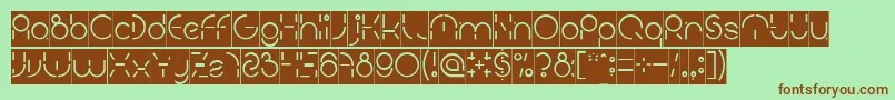 PEOPLE QUARK Inverse Font – Brown Fonts on Green Background
