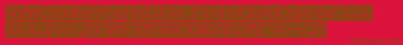 PEOPLE QUARK Inverse-Schriftart – Braune Schriften auf rotem Hintergrund