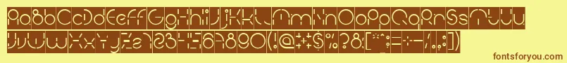 PEOPLE QUARK Inverse Font – Brown Fonts on Yellow Background
