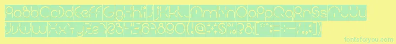 Police PEOPLE QUARK Inverse – polices vertes sur fond jaune