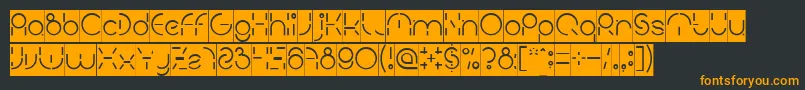 PEOPLE QUARK Inverse Font – Orange Fonts on Black Background