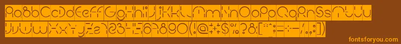 PEOPLE QUARK Inverse Font – Orange Fonts on Brown Background