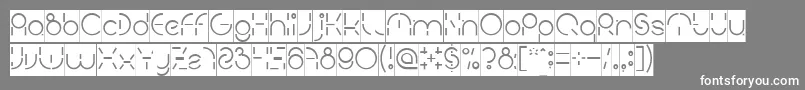 フォントPEOPLE QUARK Inverse – 灰色の背景に白い文字